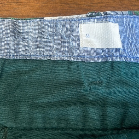 NWT Gap Men’s Floral tropical Hawaiian green flat front chino shorts size 38 - Picture 9 of 15
